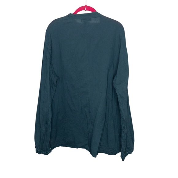 Greater‎ Good Tunic Top Plus 3XL Embroidered Embellished Bohemian Boho Green - Picture 5 of 7